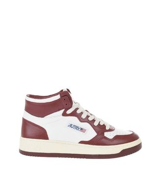 Autry Burgundy Color Block Medalist Sneakers