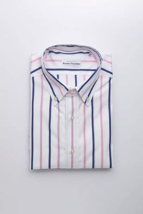 Robert Friedman White Cotton Mens Mens Shirt