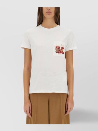 Max Mara crew neck t-shirt featuring chest pocket