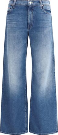 Mother Womens Jeans Rerun Zip Sneak Blue Cotton