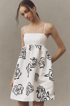 BHLDN Sleeveless Printed Babydoll Mini Dress