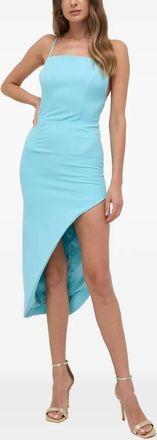 Bardot cross-back midi dress - Blue