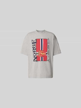 VETEMENTS T-Shirt mit Rundhalsausschnitt in Mittelgrau, Gr&ouml;&szlig;e XL