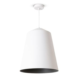 Paco Home L&aacute;mpara Colgante Sal&oacute;n Suspensi&oacute;n Mesa Comer Cocina Pantalla Industrial L&aacute;mpara Colgante - Blanco, Gris (&oslash;36.5 Cm) - Paco Home