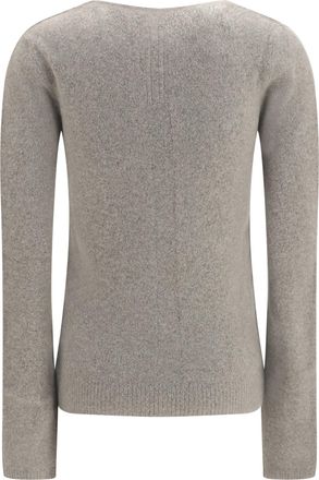 Rick Owens Womens V-Neck Sweater Dust
