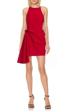 Badgley Mischka Side Drape Minidress in Red at Nordstrom Rack, Size 14