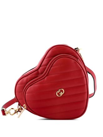 Gucci Interlocking G Heart Diagonal Quilted Leather Mini shoulder bag - Rosso