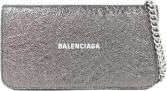 Balenciaga Pre-owned Cross Body Bags, female, Gray, Size: ONE SIZE Pre-owned Phone Wallet