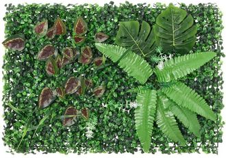 vidaXL Vidaxl - Valla De Plantas Artificiales 24 Uds Verde 40x60 Cm