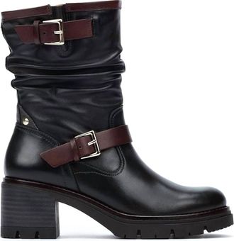 Pikolinos Womens Soria Heeled Ankle Boots In Black