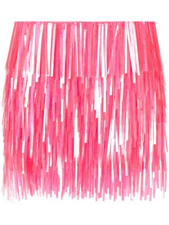 Sportmax Minigonna con frange - Rosa