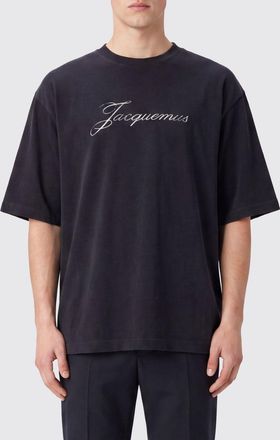 Jacquemus T-shirt girocollo in misto cotone con logo a contrasto stampato