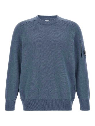 C.P. Company C. P. Company Blue Wool Crew-Neck Jumper