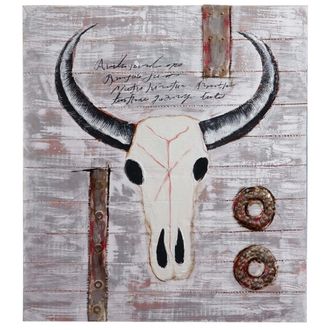 Hhg Hhg - Pintura Al &Oacute;leo Toro, 100% Pintado A Mano Mural 3d Pintura Xl, 100x90cm