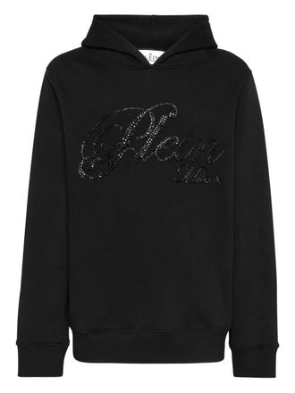 Philipp Plein sequin-embellished hoodie - men - Fabric - XXXXL - Black