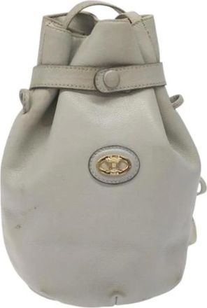 Celine Pre-owned Cuero bolsos-celine - Pre-owned - Mujer - Gris - ONE SIZE