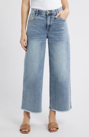 Wit & Wisdom Wyatt Skyrise Wide Leg Jeans in Light Blue Artisanal at Nordstrom Rack, Size 10