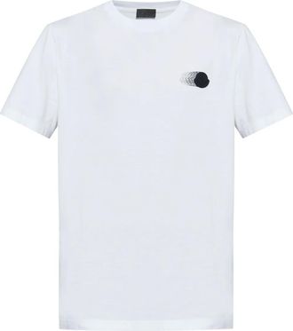 Moncler T-shirt con applicazione logo - Bianco
