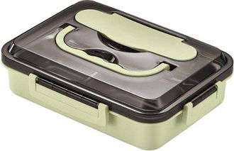 OEM Fiambrera Bento De Acero Inoxidable 304 - 5 Compartimentos - Verde 3024