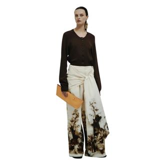 Erika Cavallini Semi Couture Cardigans, female, Brown, Size: XS Cardigan corto