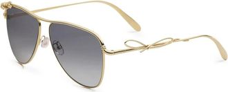 Dior Bow A1U Zonnebril - Dames - Zonnebrillen - Geel - 56 MM - Accessoires