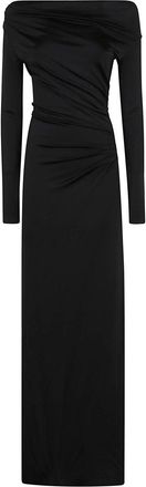 Victoria Beckham Off-Shoulder Draped Gown