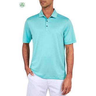 Con.Struct Regular Fit Solid Recycled Performance Golf Polo in Teal at Nordstrom, Size Xxx-Large