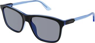 Gucci Sunglasses, unisex, Black, Size: 57 MM Squared Sunglasses