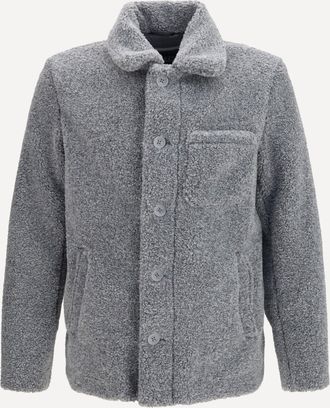 Herno M&eacute;lange teddy-effect Jacket Male 48