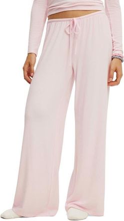 Cotton On Womens Super Soft Low Rise Wide Leg Pant in Pink Kiss at Nordstrom, Size Large
