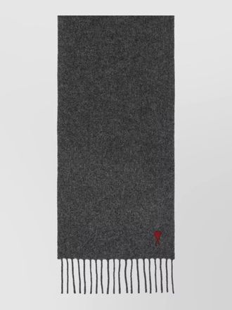 Ami wool fringed scarf