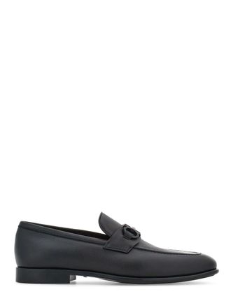 Ferragamo Minimalist Calf Leather Flats with Rounded Square Toe