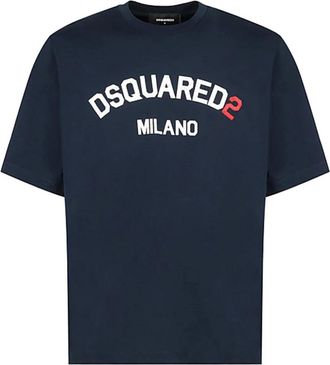 Dsquared2 T-shirt - Heren - T-shirts - Blauw - 2XL - Tops