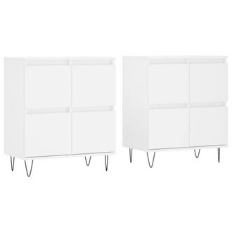 Berkfield Home Sideboards 2 pcs White Engineered Wood