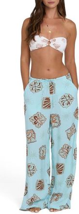 Billabong Beach Bound Printed Wide Leg Pants in Clearwater at Nordstrom, Size X-Large