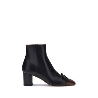 Valentino Garavani Black Goatskin Ankle Womens Boots