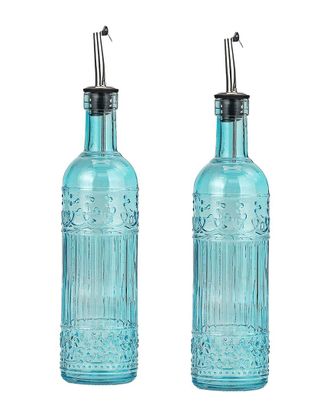10 Strawberry Street Abercorn Textured Glass Oil & Vinegar Cruet Set