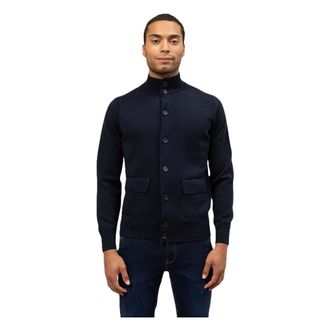 FILIPPO DE LAURENTIIS Heren, Truien, Blauw, Maat: 2XL Wol