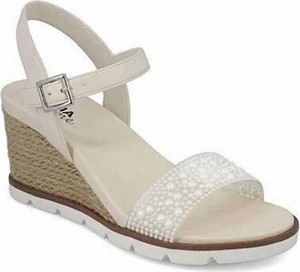Mia Womens Lonny Wedge Sandals In Bone