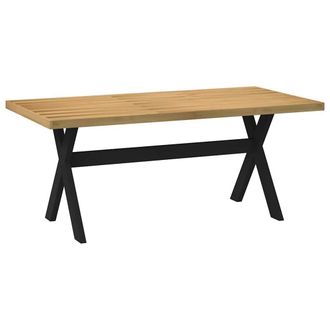 Berkfield Home Dining Table NOAIN X-Shaped Legs 180x90x75 cm Solid Wood Pine in Brown | Size: 180 x 90 x 75 cm