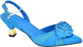 Generic Rhinestoness Women Shoes And Bags Set Nigeria Party Pumps With Handmade Flowers Set