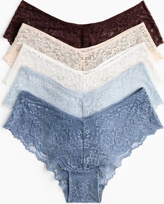 H&M 5er-Pack Hipster aus Spitze - Blue