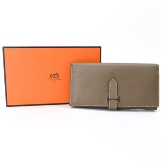 Herm&egrave;s Grayish Epsom Leather Coin Purse/Coin Case (Pre-Owned)