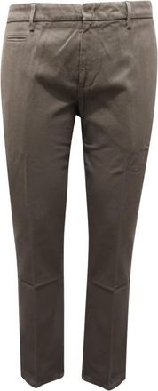 Dondup Grijze Joe Broek Gemaakt in Itali&euml; - Heren - Slim Fit Broeken - Grijs - W36 - Katoen - Broeken