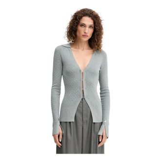Patrizia Pepe Dames, Truien, Grijs, Maat: XS Viscose
