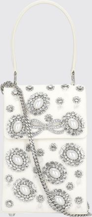 Self Portrait Borsa in raso con strass applicati