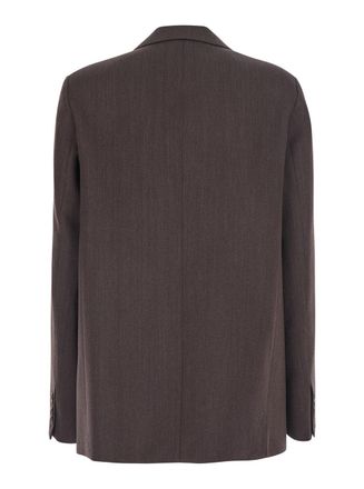 Mauro Grifoni Virgin Wool and Viscose Blazer - Brown