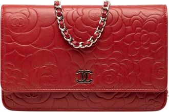 Chanel Pre-owned Portafoglio con Catena in Pelle - - Pre-owned - Donna - Rosso - ONE SIZE