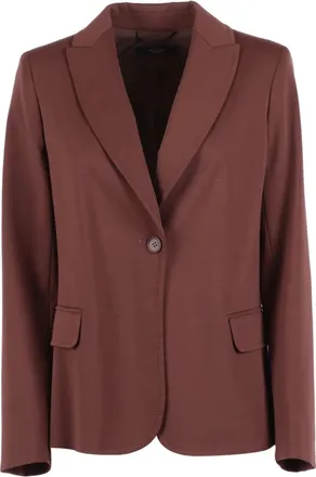 Max Mara Dames, Jassen, Bruin, Maat: XL Jersey