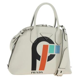 Prada Pre-owned Vintage Hand Bag - Dames - Vintage Handtas - Wit - ONE Size - Leer - Vintage